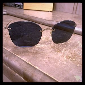 Oliver People’s Marlien soft gold/blue sunglasses.